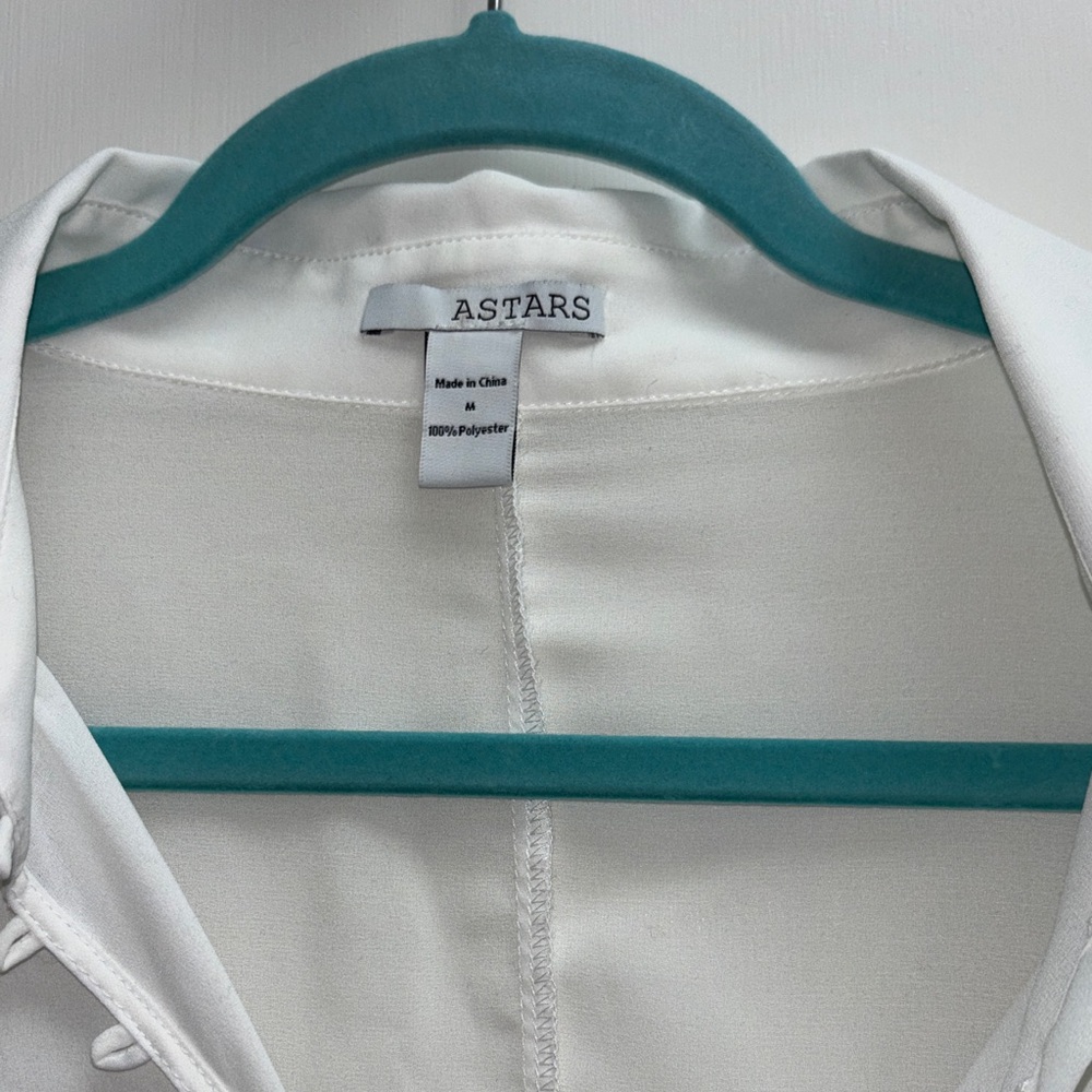 White Button-Front Sheer Blouse - image 2